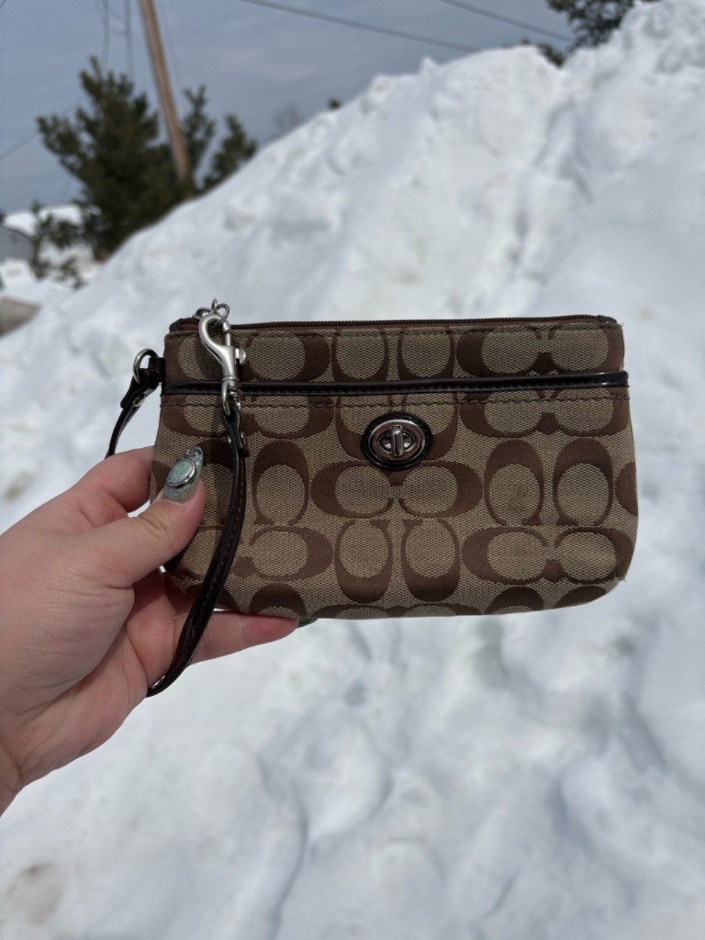 Coach Park Signature Medium Wristlet🤎
